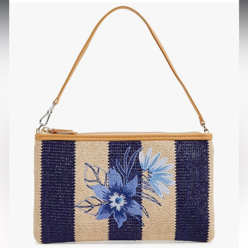 🆕 Vera Bradley Women's Straw Convertible Wristlet with RFID Protection